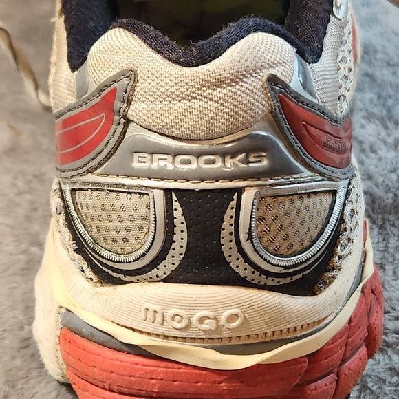 Brooks Shoes Mens 12 Gray Red Ghost 14 Sneaker Athleisure Running 1100981 D674 - Picture 10 of 11